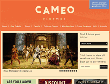 Tablet Screenshot of cameocinemas.com.au